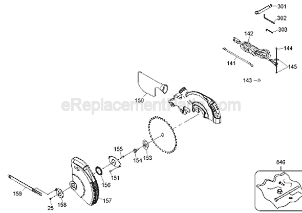 Page C Diagram and Parts List for FS100L Type 1 Black and Decker Miter Saw